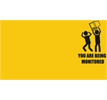 You are being monitored - Yellow background with slogan